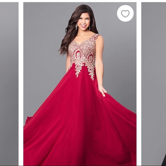 Beautiful Red Prom Dress - Picture 3 of 4